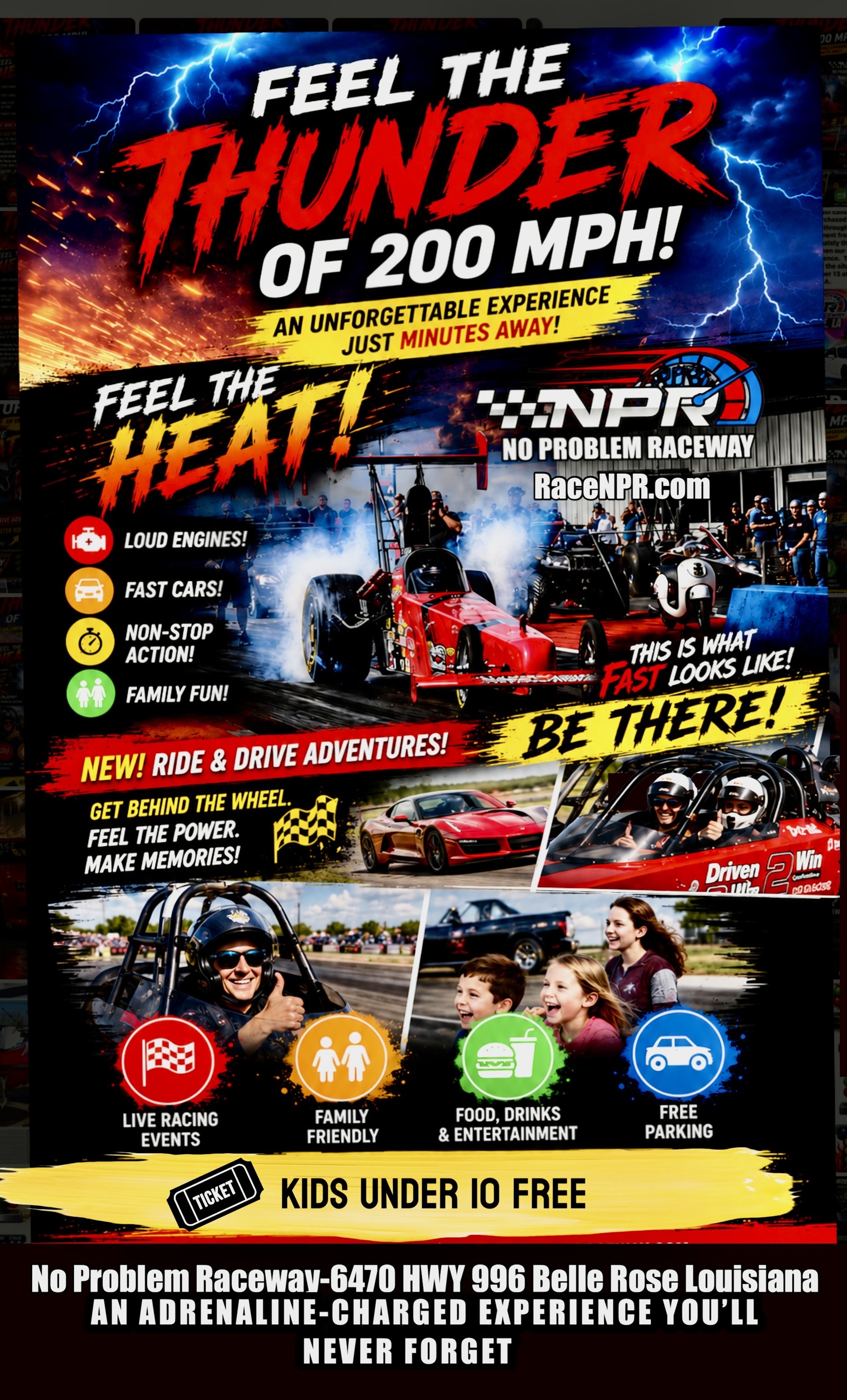 No Problem Raceway 2026 schedule poster